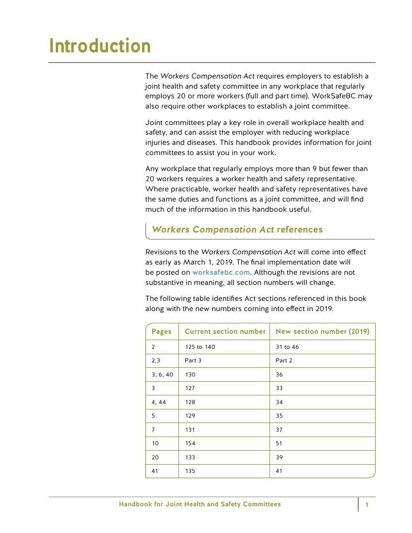 WorkSafe BC Health And Safety Committee Handbook